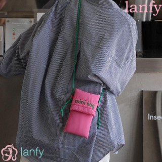 Lanfy กระเป๋าใส่โทรศัพท์ สีแดงกุหลาบ, กระเป๋าจัดระเบียบ ขนาดเล็ก สไตล์เกาหลี, กระเป๋าสะพายข้าง สีเขียว / สีแดงกุหลาบ กระเป๋าสะพายไหล่ กระเป๋าหูฟัง เรียบง่าย