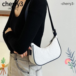 Cherry3 กระเป๋าสตางค์ สะพายไหล่ ใต้วงแขน สีขาว แฟชั่น