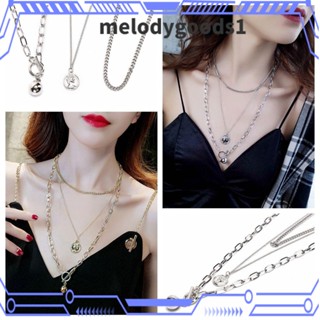 Melodygoods1 สร้อยคอโซ่ จี้เหรียญร็อคโกธิค ของขวัญ สําหรับผู้หญิง ผู้ชาย