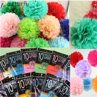 Buttterfly กระดาษทิชชู่ 10 ชิ้น / ถุง ของขวัญ DIY หัตถกรรม สมุด
