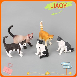 Liaoy โมเดลพลาสติก รูปแมวจิ๋ว สําหรับตกแต่งบ้านตุ๊กตา 1 ชิ้น