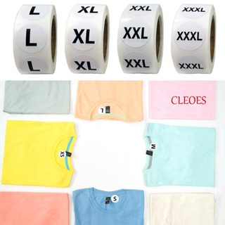 Cleoes สติกเกอร์ ทรงกลม สีขาว ไซซ์ XS S M L XL สําหรับตกแต่งเสื้อผ้า