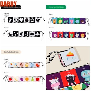 Darby หนังสือผ้าเปลเด็กแรกเกิด ลายการ์ตูนกระตุ้นประสาทสัมผัส ความคมชัดสูง สีดํา สีขาว สําหรับการเรียนรู้ในช่วงต้น