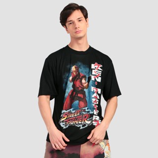 เสื้อยืด ผ้าฝ้าย ขนาดใหญ่ พิมพ์ลาย Bamboo 24s Street Fighter 4mc.f