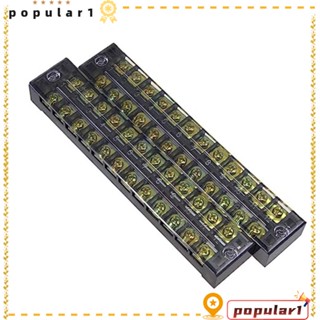 Popular บล็อกขั้วต่อสายไฟ แถวคู่ 600V เชื่อมต่อเร็ว 12 ตําแหน่ง ทองแดง 12P 2 ชิ้น