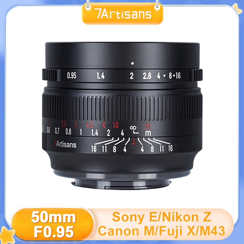 7Artisans 50mm f0.95 เลนส์ไวแสง เลนส์ละลาย ( 50 mm f 0.95 APSC Lens ) Nikon Z M4/3 Fuji XF Canon EF-M EOS M R Sony E