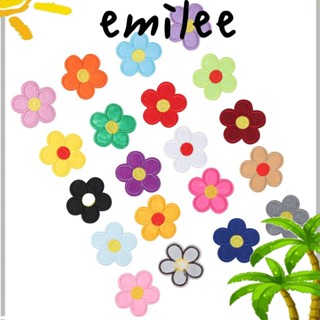 EMILEE อุปกรณ์เสริมการออกแบบ รูปดอกทานตะวัน แผ่นแพทช์ ลายดอกไม้ ขนาดเล็ก สําหรับตกแต่งเสื้อผ้า