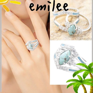 EMILEE แหวนเพชรเทอร์ควอยซ์ ของขวัญวันเกิด สําหรับวันแม่