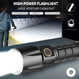 High Lumens Zoomable XHP50 5 Modes LED USB Rechargeable Flashlight Torch