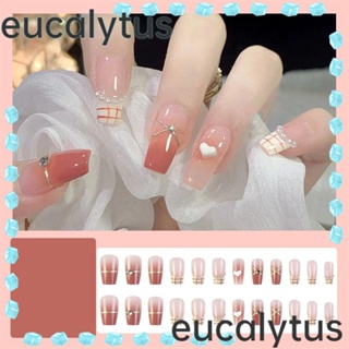 Eucalytus1 เล็บปลอม ถอดออกได้ DIY สไตล์ฝรั่งเศส