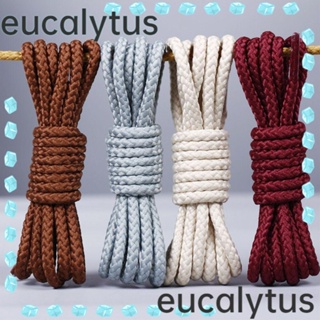 Eucalytus1 เชือกผูกรองเท้าบูท โพลีเอสเตอร์ ทรงกลม ยาว 160 ซม. อุปกรณ์เสริมรองเท้าลําลอง DIY 3 คู่