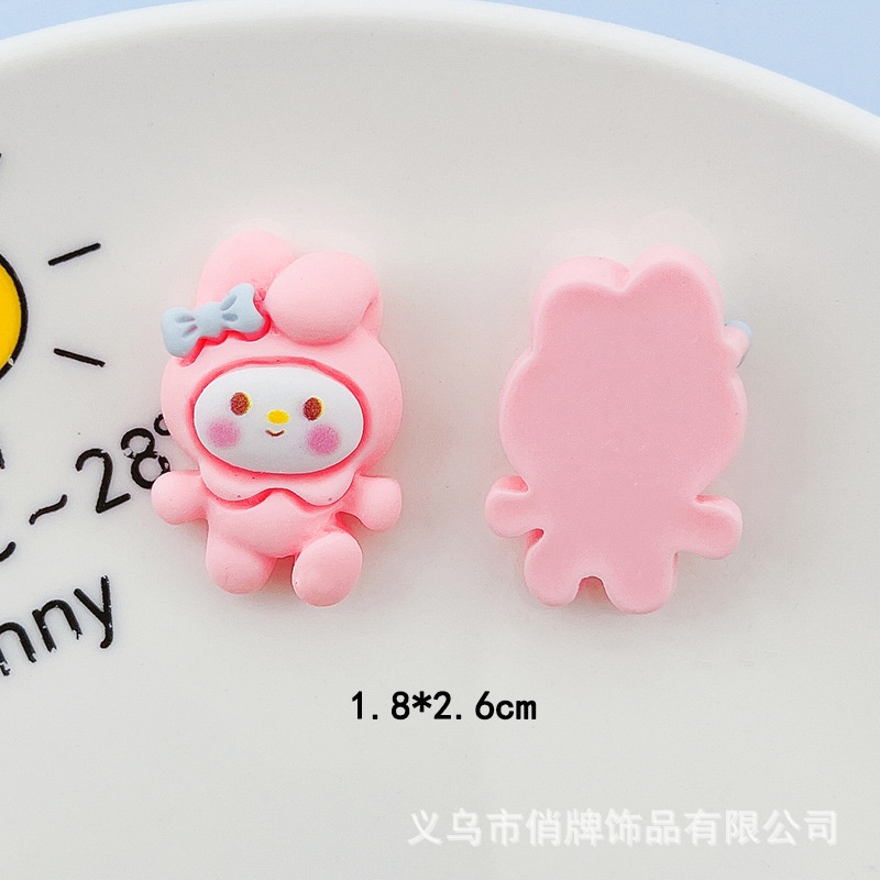[2 #] Jibbitz Crocs ใหม่ kt Cat Chacha Dog Melody Big Ear Dog Kulomi ผ้าโพกศีรษะ วัสดุเรซิ่น เครื่องประดับ อุปกรณ์เสริมรองเท้า หัวเข็มขัด QP