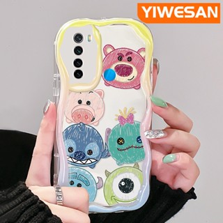 เคสโทรศัพท์มือถือ แบบใส ลายการ์ตูนหมีสตรอเบอร์รี่ และมอนสเตอร์ตัวน้อยน่ารัก สําหรับ Xiaomi Redmi Note 8 Note 8T Note 9