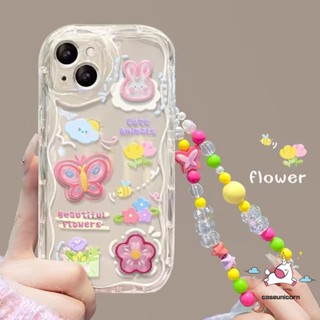 เคสโทรศัพท์มือถือ ลายตุ๊กตากระต่าย ดอกไม้ 3D สําหรับ Redmi 12C 10C A2 12 10 A1 9C NFC 9 10A 9A 9T Note 12 11 8 9 10 11s 10s Pro Max Poco M3 Mi 12 11 Lite เคสนิ่ม ขอบ