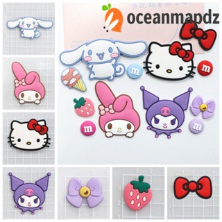 Oceanmapdz แผ่นแพทช์ PVC ลายตุ๊กตา 3D คุโรมิ ซินนาม่อนโรล สําหรับทําเครื่องประดับ พวงกุญแจ กิ๊บติดผม DIY 5 ชิ้น