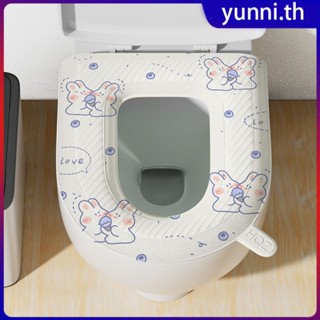 กระต่ายน่ารัก Cat Toilet Seat Cover Mat Summer Winter Warm Soft Washable Closestool Mat Seat Case Toilet Lid Pad Bidet Cover Bathroom Accessor Yunni