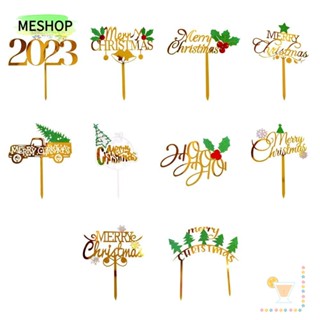 Me ของตกแต่งเค้ก ลาย Merry Christmas 5 ชิ้น