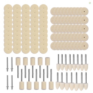 Tomobetter 129 ชิ้น ขัดล้อ เครื่องมือขัดขนสัตว์สักหลาด พื้นผิวโลหะ ขัด อุปกรณ์เสริม เครื่องมือโรตารี่
