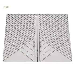 Dudu ไม้บรรทัดลายฉลุ แบบใส 1 4 ตะเข็บ สําหรับตัดเย็บเสื้อผ้า