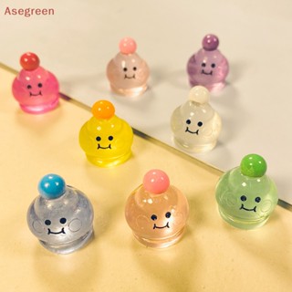 [Asegreen] เครื่องประดับเรซิ่นเรืองแสง รูปการ์ตูนน่ารัก ขนาดเล็ก สีแคนดี้ สําหรับตกแต่งรถยนต์ 5 ชิ้น