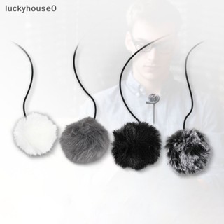 Luckyhouse0^^ ผ้าคลุมไมโครโฟน ผ้าฟลีซ กันลม สีดํา 1 ซม.