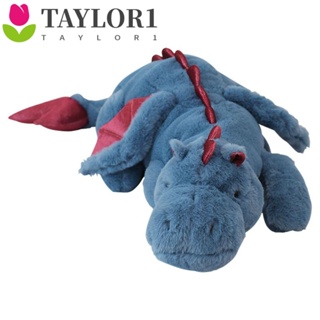 Taylor1 ตุ๊กตาไดโนเสาร์นอน แบบยาว ขนปุยนุ่ม สีเขียว ของเล่นสําหรับเด็ก