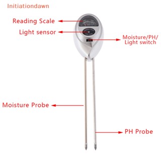 [Initiationdawn] เครื่องวัดความชื้นในดิน PH 3in1 สําหรับทําสวน