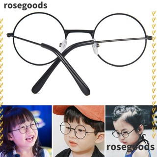 Rosegoods1 แว่นตา ป้องกันแสงสีฟ้า ใส่สบาย กรอบโลหะ แฟชั่น สําหรับเด็กผู้ชาย และเด็กผู้หญิง