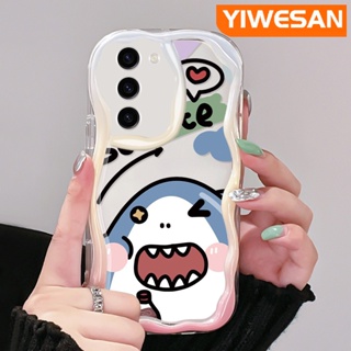 เคสโทรศัพท์มือถือ ซิลิกาใส แบบนิ่ม ลายฉลาม กันกระแทก สําหรับ Samsung S23 Plus S23 Ultra