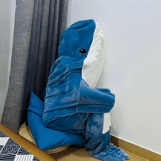 MAMA Shark ผ้าห่มผู้ใหญ่ Super Soft Soft Fleece Hoodie ถุงนอนสวมใส่ชุดนอน One Piece แบบหลวมๆ