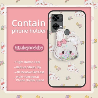 glisten Anti-knock Phone Case For Oukitel C33 Dirt-resistant Fashion Design Back Cover drift sand Cartoon Anti-dust Kickstand