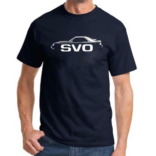 1984 1985 1986 เสื้อยืดลําลอง แขนสั้น พิมพ์ลาย Ford Svo Mustang Turbo Outline สีใหม่