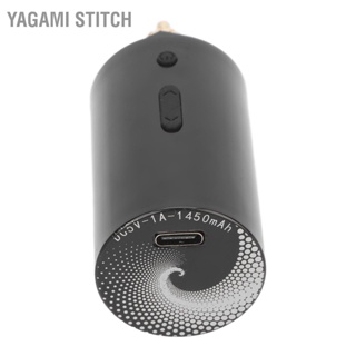 Yagami Stitch แหล่งจ่ายไฟรอยสักแบบไร้สายอินเทอร์เฟซ RCA 1450mAh หน้าจอ LCD เครื่องสักแบบชาร์จไฟได้