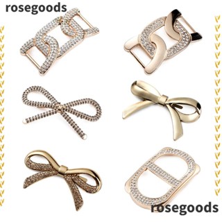 Rosegoods1 หัวเข็มขัดโลหะ แฟชั่น อุปกรณ์เสริม สําหรับรองเท้า