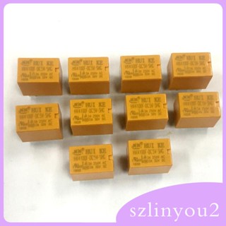 [szlinyou2] รีเลย์ 5PIN 6-24V DC 6A พร้อมรีเลย์ HF41F PCB 10 ชิ้น