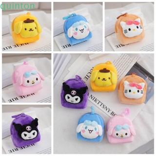 Quinton กระเป๋าใส่เหรียญ ผ้ากํามะหยี่ขนนิ่ม ลายการ์ตูนแมว Melody Kitty น่ารัก อเนกประสงค์ สําหรับกลางแจ้ง