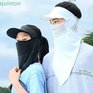 Quinton ผ้าเรยอน หน้ากาก หน้ากาก ป้องกันรังสียูวี ตกปลา กีฬา ฤดูร้อน หมวกผ้าพันคอ แขวนหู กลางแจ้ง สําหรับผู้ชาย ผู้หญิง กันแดด ผ้าคลุมหน้า