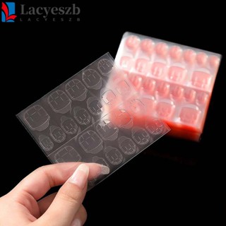 Lacyeszb กาวเจลลี่ สองด้าน ถอดออกได้ บางมาก สําหรับตกแต่งเล็บเจล UV