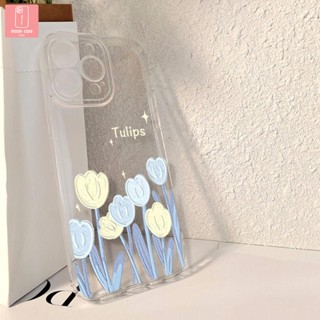 【ส่งจากไทย】 เคสโทรศัพท์ไอโฟน Simple Blue Tulip ใหม่ เคสประกบไอโฟน11 8 7plus 6 6s Plus 11 12pro 12promax 13 13promax13pro