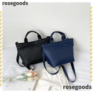 Rosegoods1 กระเป๋าสะพายไหล่ ผ้าไนล่อน สไตล์วินเทจ เรียบง่าย