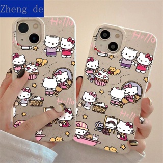 เคสโทรศัพท์มือถือ แบบนิ่ม ลายการ์ตูนคิตตี้ กันกระแทก สําหรับ Apple Iphone 14promax 13 12 11 7 8plus KGX0