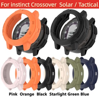 เคสซิลิโคนเหลว สําหรับ Garmin instinct Crossover Solar Tactical Hollow Out Silicone Shell Watch ป้องกันการตกเกราะฝาครอบป้องกัน