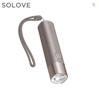 Youp) ใหม่ SOLOVE X3 ไฟฉายไฟฟ้า 3000mAh ชาร์จ USB ความสว่าง EDC ไฟฉาย แบบพกพา ขนาดเล็ก LED สําหรับจักรยาน