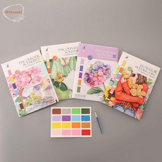 Mxbeauty Gouache สมุดวาดภาพระบายสีน้ํา พร้อมแปรง DIY สําหรับเด็ก