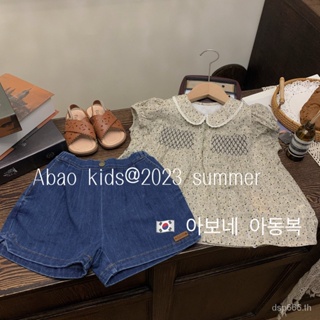 Korean childrens wear girls summer suit 2023 new western style baby girls clothes childrens summer fashionable two-piece suit RSZE