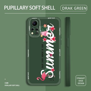 สําหรับ Infinix Hot 11 11S NFC การ์ตูน ฟลามิงโก้ เคสด้านหลัง TPU นิ่ม กล้องเต็มรูปแบบ เคสกันกระแทก