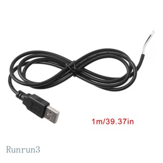 Run สายตะกั่ว USB ตัวผู้ 5V 1 เมตร สําหรับพาวเวอร์ซัพพลาย DC 5V USB