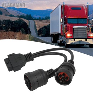 ALABAMAR J1708 6 Pin J1939 9 to OBD2 16 Female Adapter Diagnostic Y Cable สำหรับรถบรรทุกหนักดีเซลรถพ่วงรถบัส