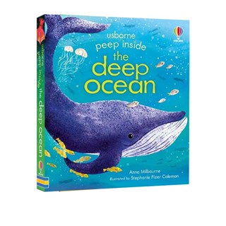 หนังสือภาพ 3 มิติ Usborne Peep Inside The Deep Ocean เสริมการศึกษา สําหรับเด็ก