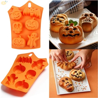 【VARSTR】Silicone Mould Baking Bat DIY For Chocolate Pudding Cakes Halloween Orange